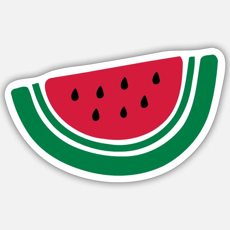 Hälfte Wassermelone Obst-2 Sticker Größe S (10 x 10 cm)