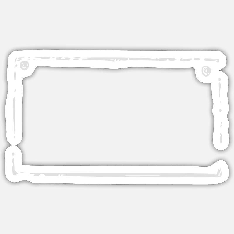 Cadre rectangle Sticker taille S (10 x 10 cm)