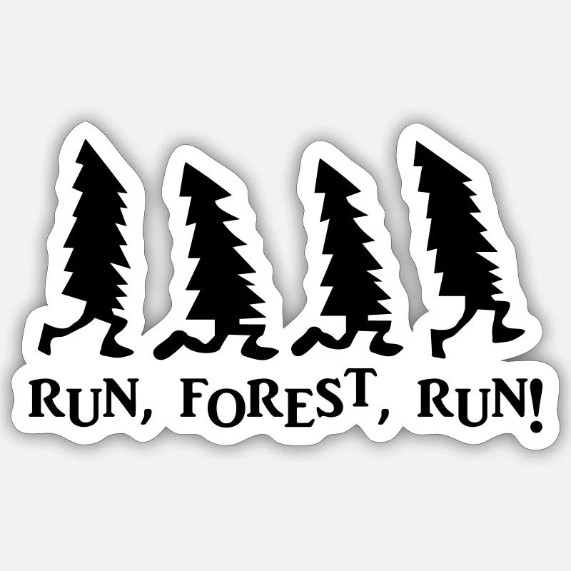 Run Forest Run Sticker size S (10 x 10 cm)