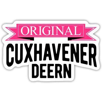 Cuxhaven original cuxhavener deern - Sticker Größe S (10 x 10 cm) - Mattweiß - Vorne
