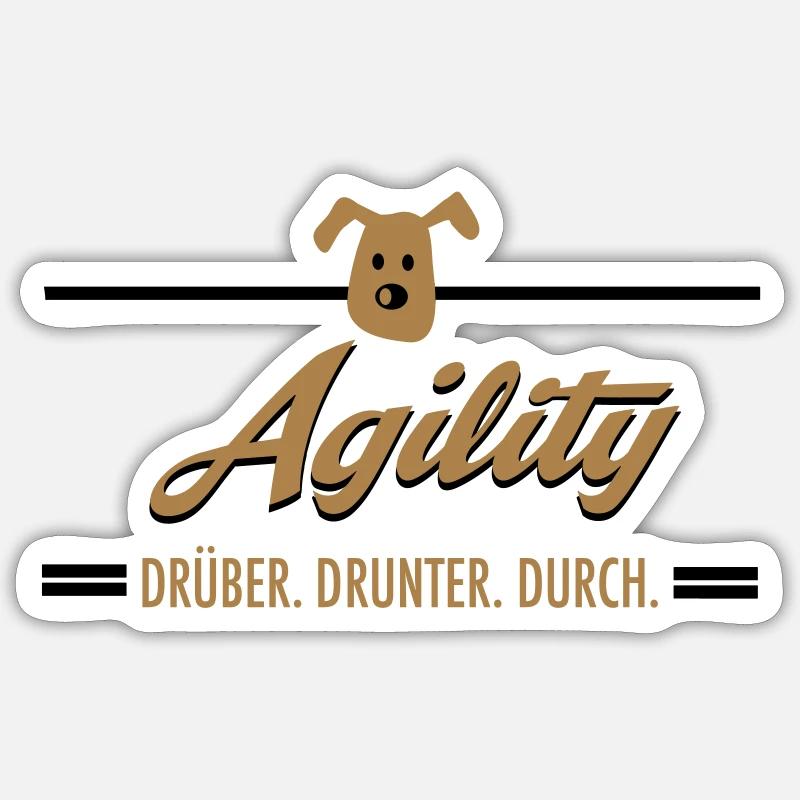 Agility - Sticker Größe S (10 x 10 cm) - Mattweiß