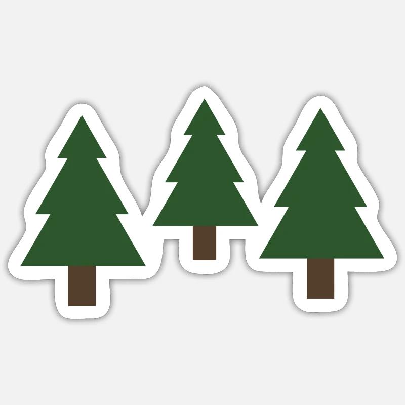 fir trees Sticker size S (10 x 10 cm)