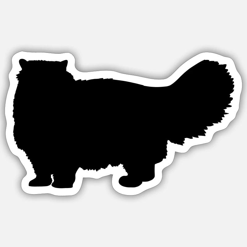 Perserkatze - Sticker Größe S (10 x 10 cm) - Mattweiß