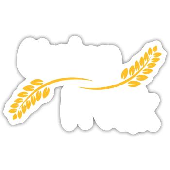 Gluten Freak - Sticker size S (10 x 10 cm) - white matte - Front