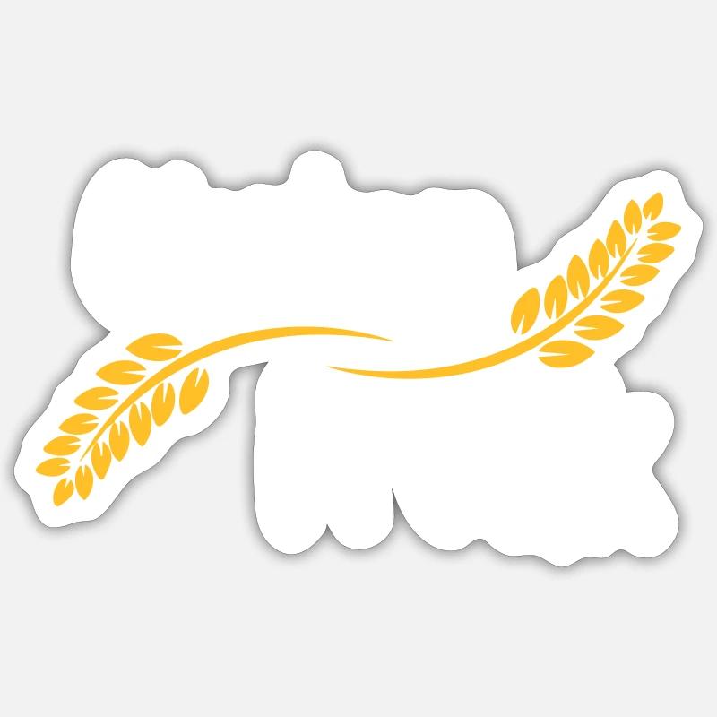 Gluten Freak - Sticker taille S (10 x 10 cm) - blanc mat