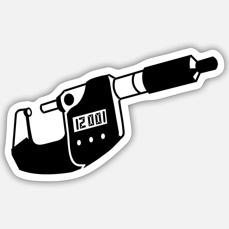 buegelmessschraube - Sticker taille S (10 x 10 cm) - blanc mat