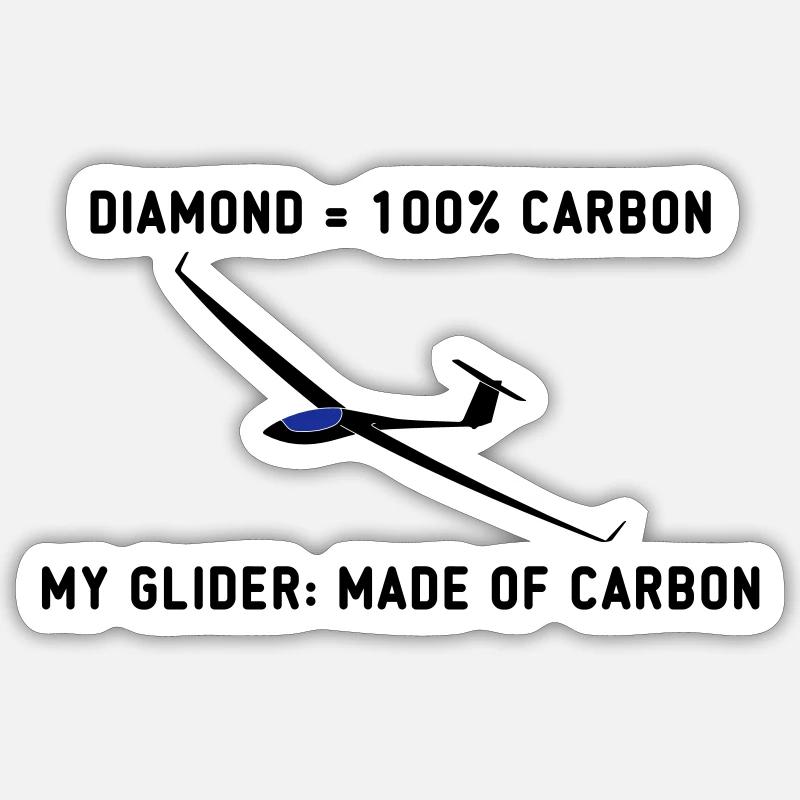 Glider glider gift slip tshirt Sticker size S (10 x 10 cm)