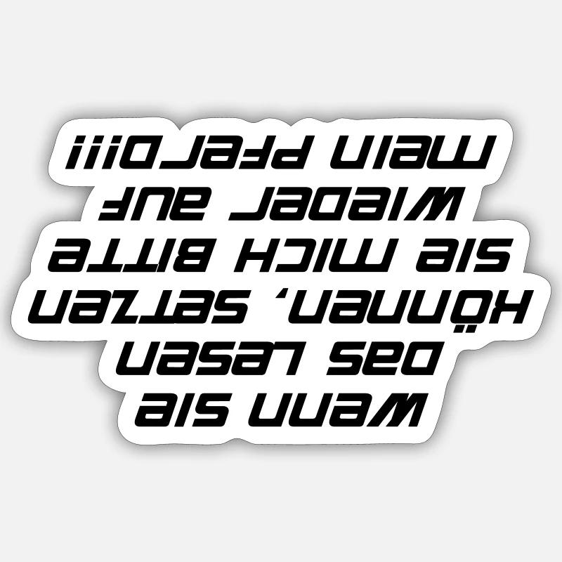 Wenn sie das lesen können, setzen sie mich bitte w - Sticker Größe S (10 x 10 cm) - Mattweiß