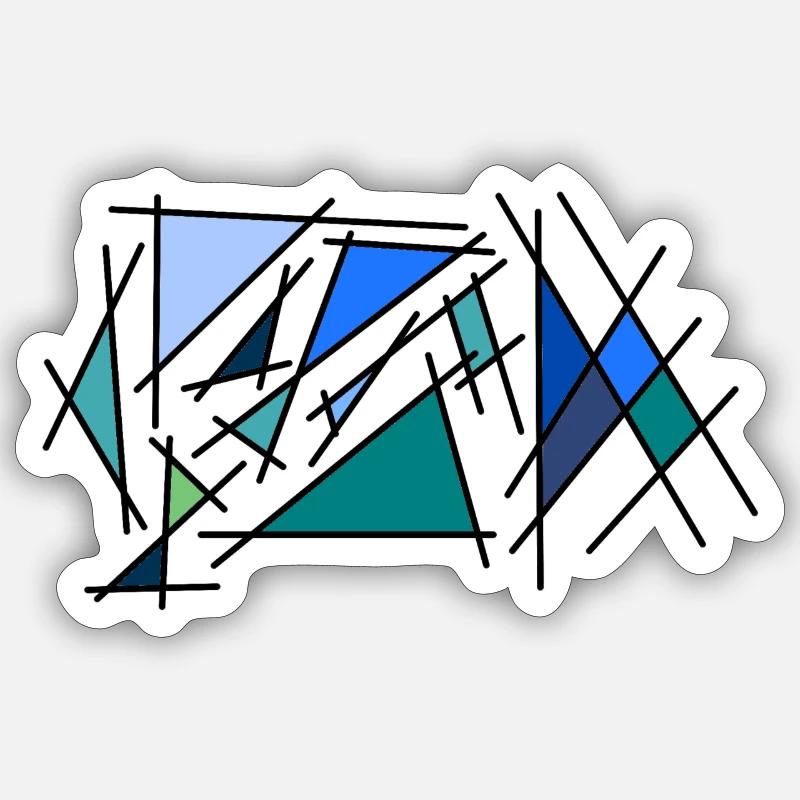 Blue corner - Sticker size S (10 x 10 cm) - white matte