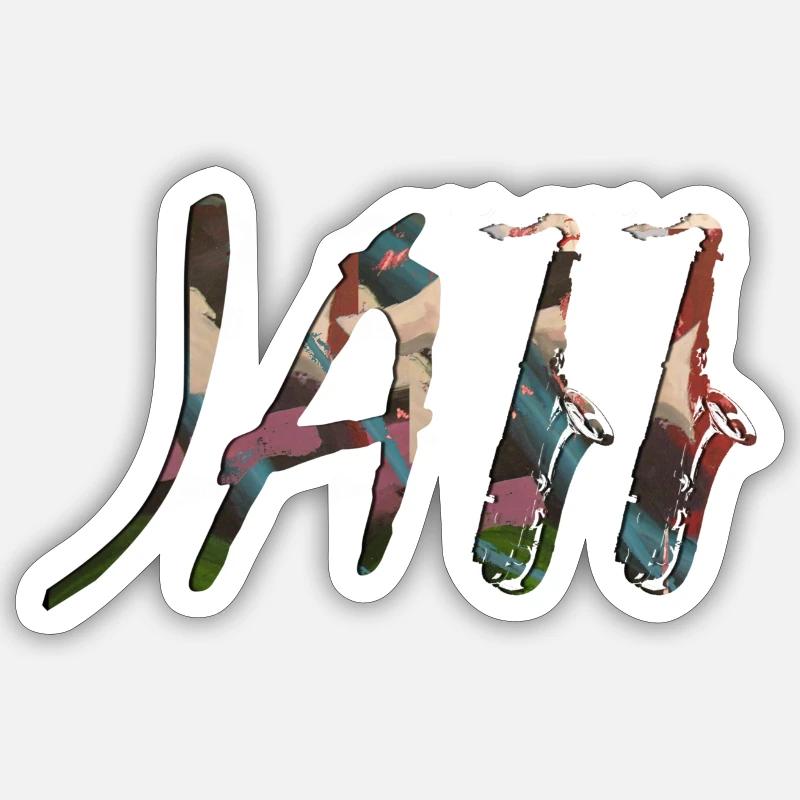 Jazz - Sticker size S (10 x 10 cm) - white matte
