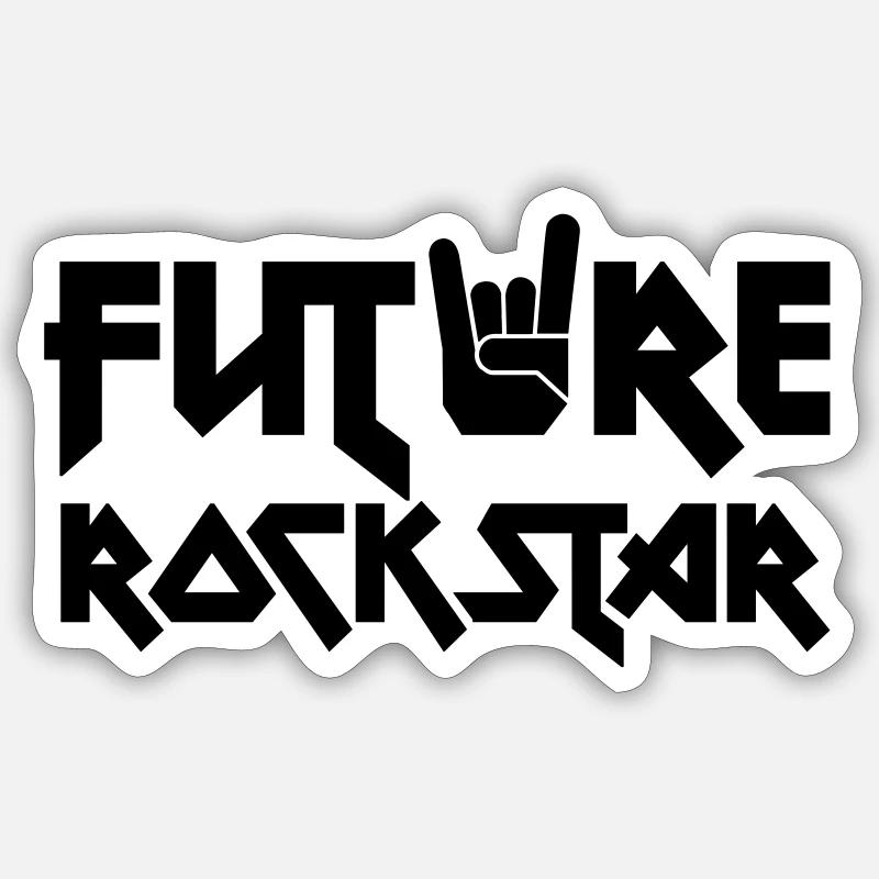 future rock star - Sticker taille S (10 x 10 cm) - blanc mat