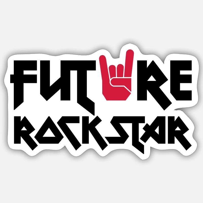 future rock star - Sticker Größe S (10 x 10 cm) - Mattweiß