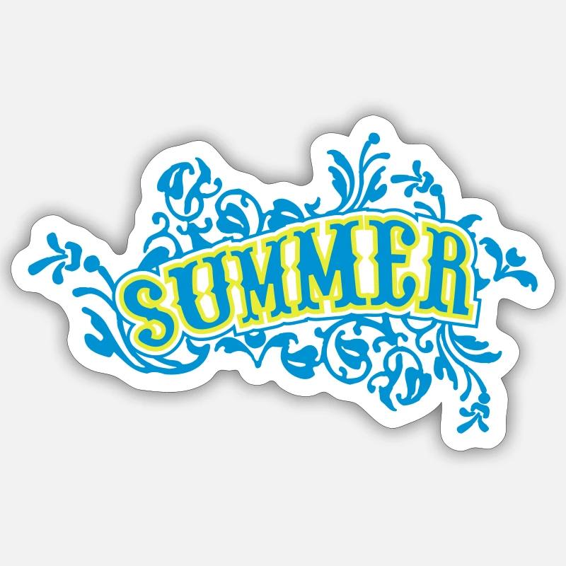 summer - Sticker size S (10 x 10 cm) - white matte