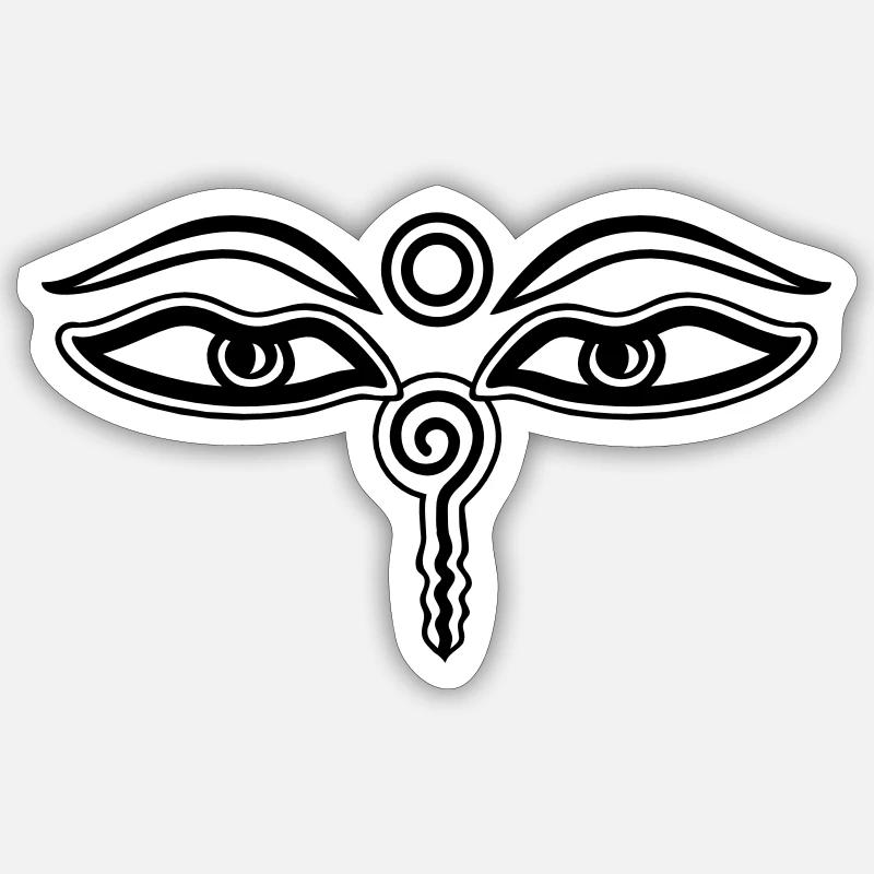Buddha Eyes, Third Eye, Wisdom & Enlightenment Sticker size S (10 x 10 cm)