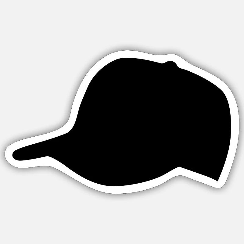 Basecap - Sticker Größe S (10 x 10 cm) - Mattweiß