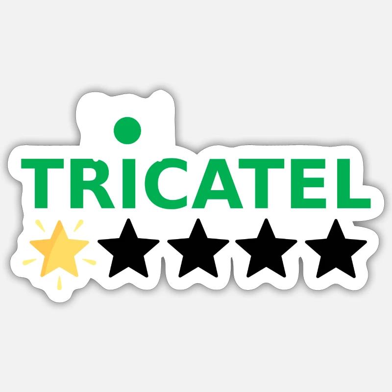 Tricatel - Sticker taille S (10 x 10 cm) - blanc mat