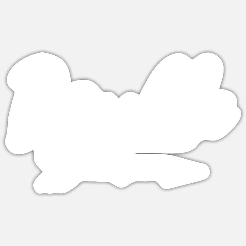 Zwillinge Zwillingsspruch Double Trouble - Sticker Größe S (10 x 10 cm) - Mattweiß