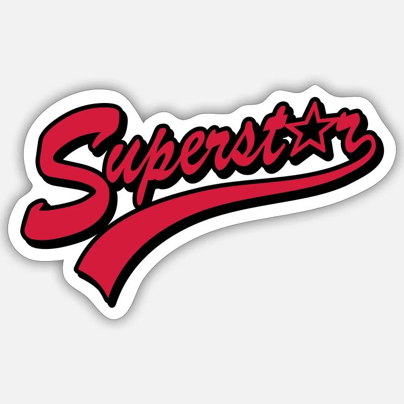 superstar - Sticker Größe S (10 x 10 cm) - Mattweiß