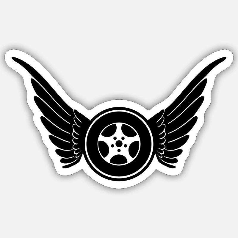 Auto Schutzengel - Sticker Größe S (10 x 10 cm) - Mattweiß