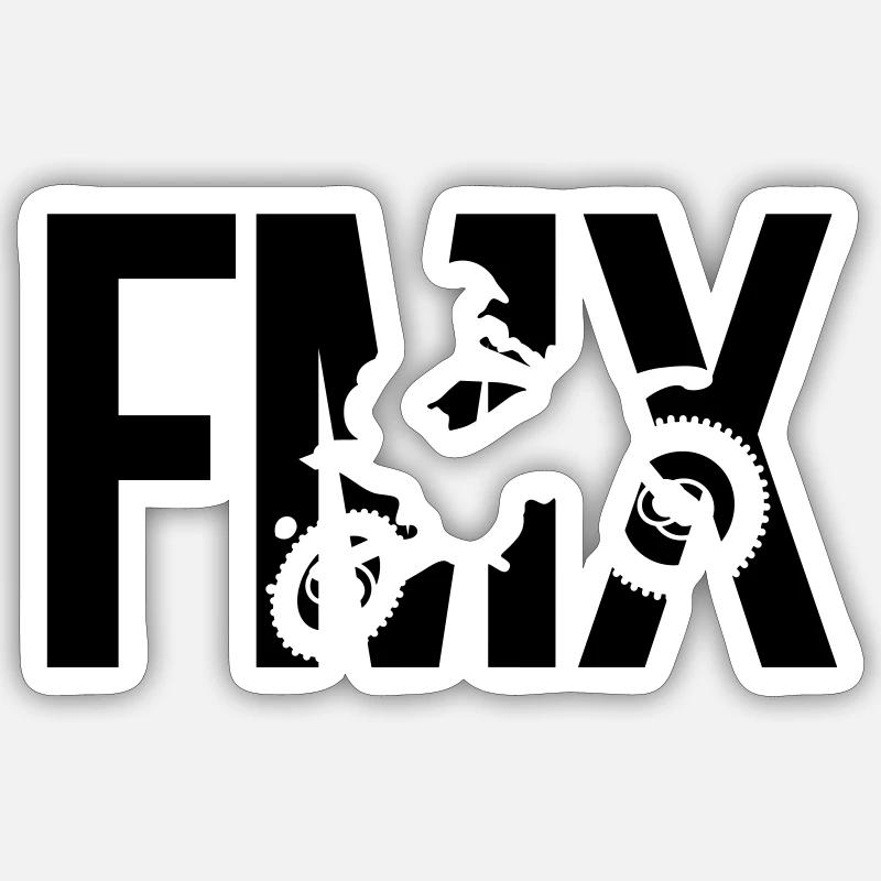 FMX - Sticker taille S (10 x 10 cm) - blanc mat