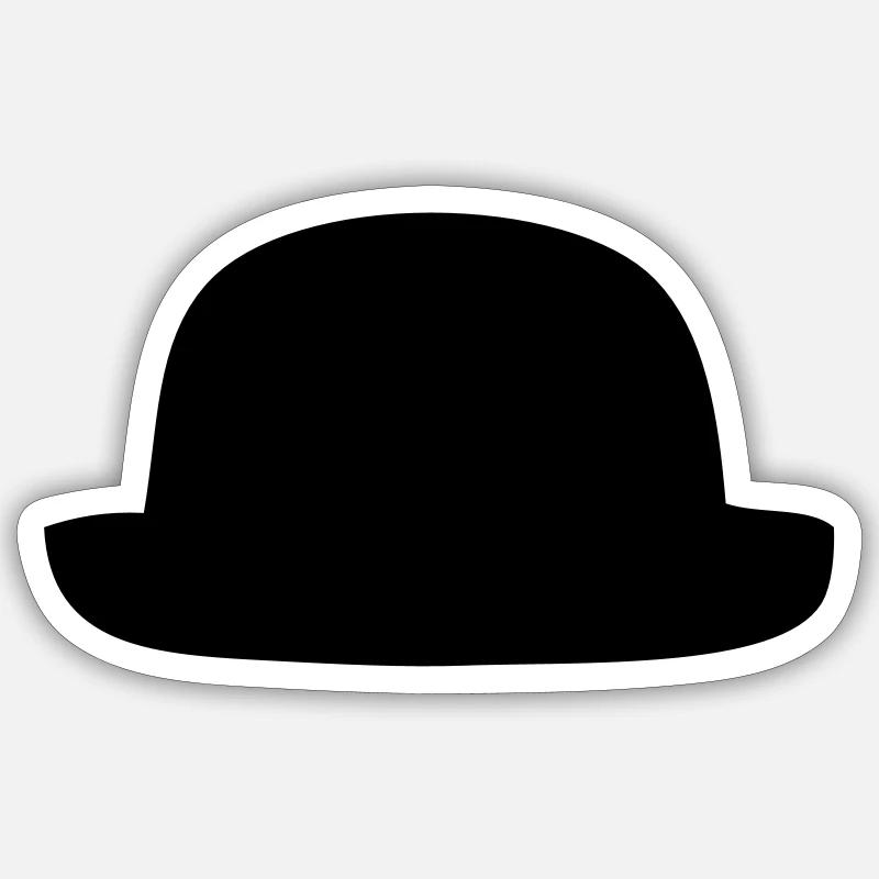 Fancy black hat Sticker size S (10 x 10 cm)