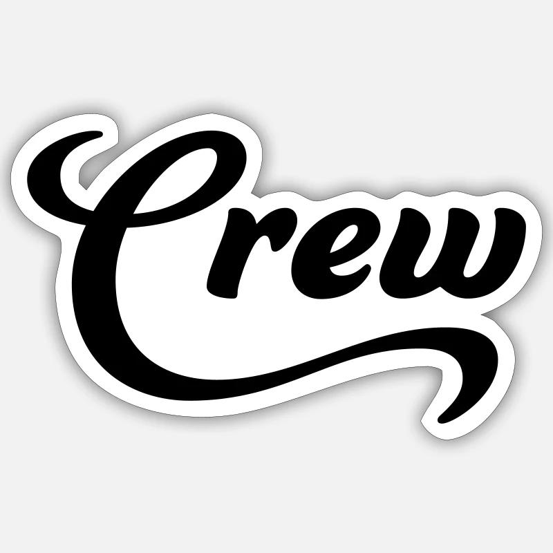 Crew - Sticker Größe S (10 x 10 cm) - Mattweiß