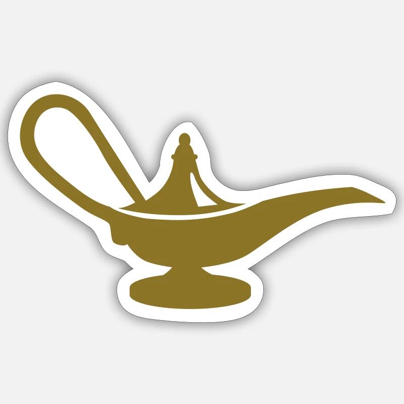 Magic lamp - Sticker taille S (10 x 10 cm) - blanc mat