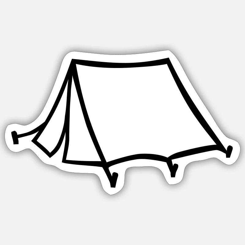 Zelt Sticker Größe S (10 x 10 cm)