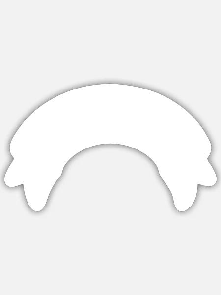 Banner Bogen gebogen Flagge Fahne rund - Sticker Größe S (10 x 10 cm) - Mattweiß