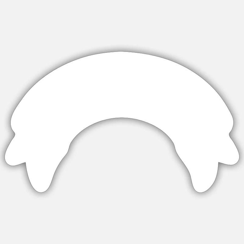 Bannière drapeau drapeau courbé Sticker taille S (10 x 10 cm)