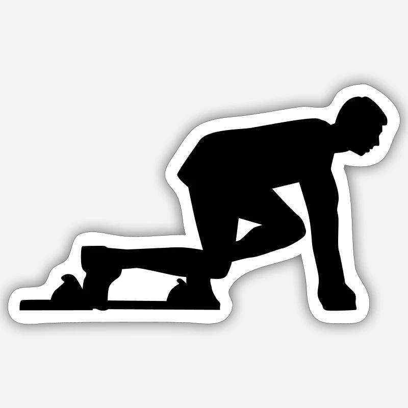 Courir Sticker taille S (10 x 10 cm)