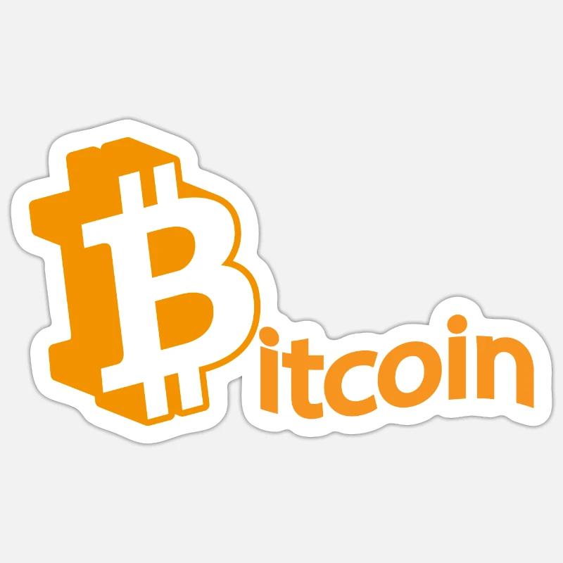 Bitcoin Krypto - Sticker Größe S (10 x 10 cm) - Mattweiß