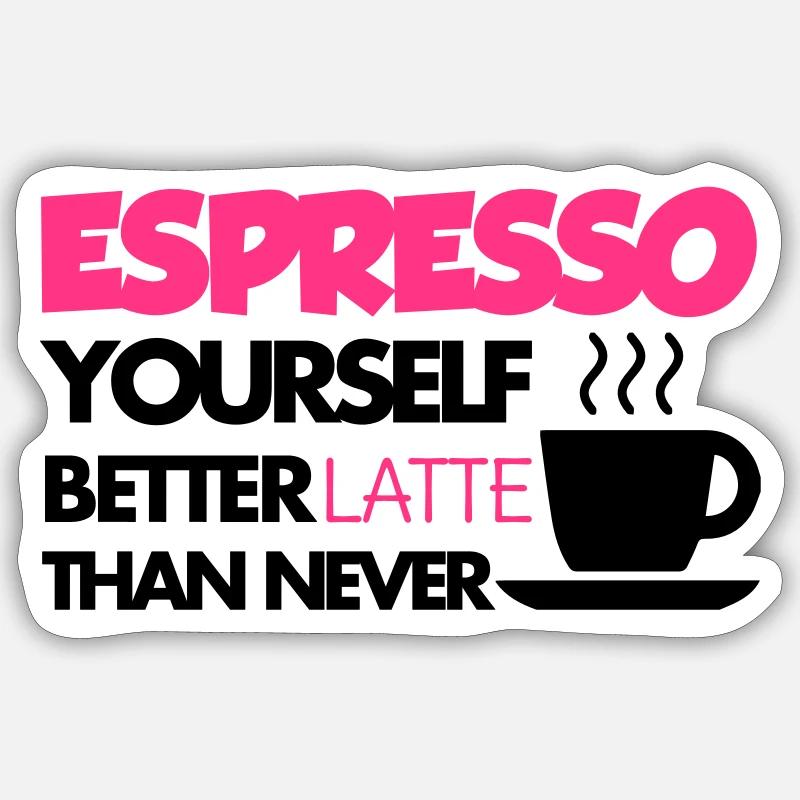 Coffee - Sticker size S (10 x 10 cm) - white matte
