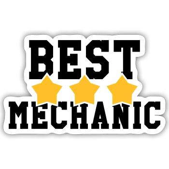 Best Mechanic - Sticker Größe S (10 x 10 cm) - Mattweiß - Vorne
