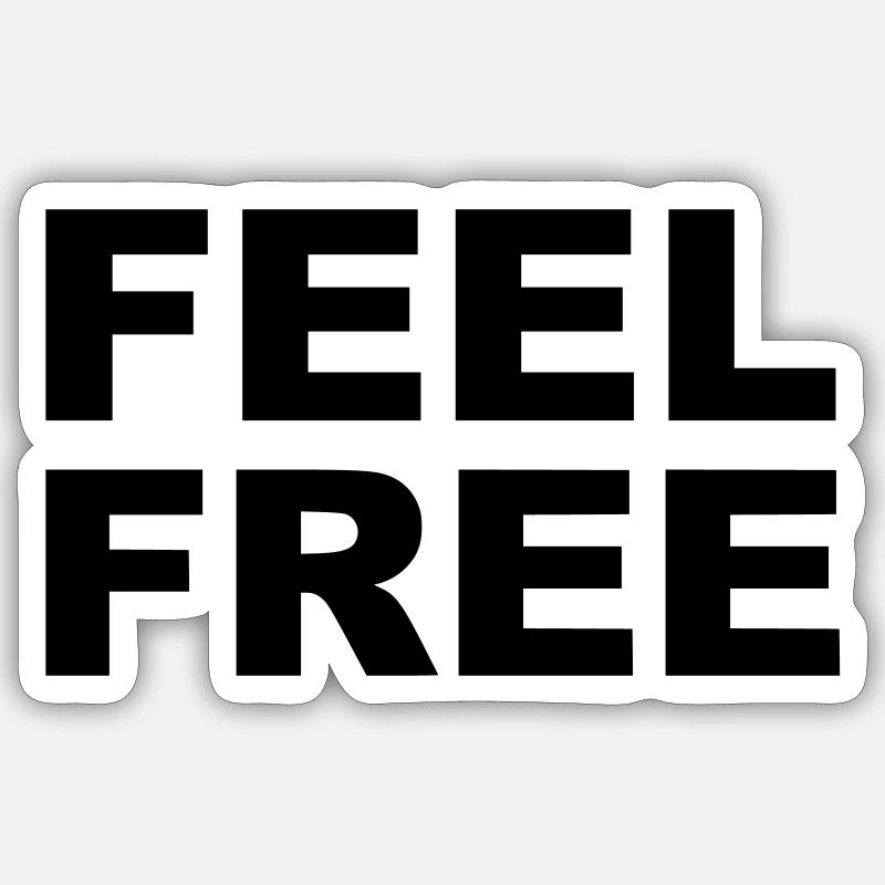 iYpsilon FEEL FREE Sticker Größe S (10 x 10 cm)