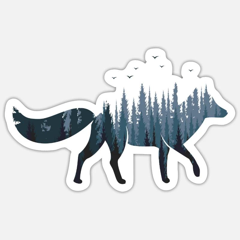 Fuchs - Sticker Größe S (10 x 10 cm) - Mattweiß