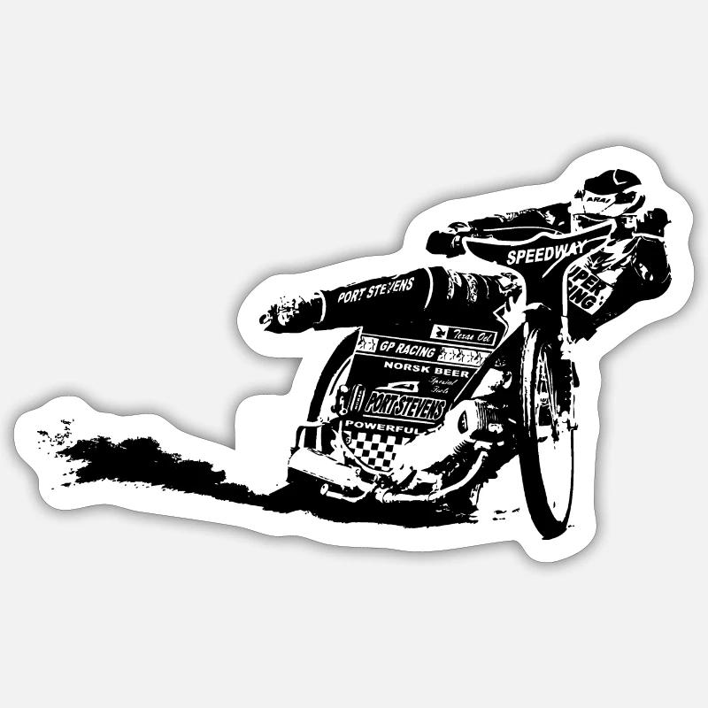 Speedway Driver - Sticker size S (10 x 10 cm) - white matte