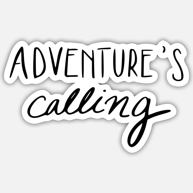 Adventure's calling - Sticker Größe S (10 x 10 cm) - Mattweiß