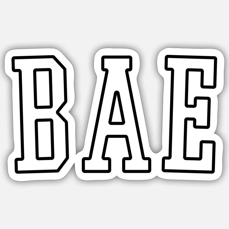 BAE - Sticker taille S (10 x 10 cm) - blanc mat