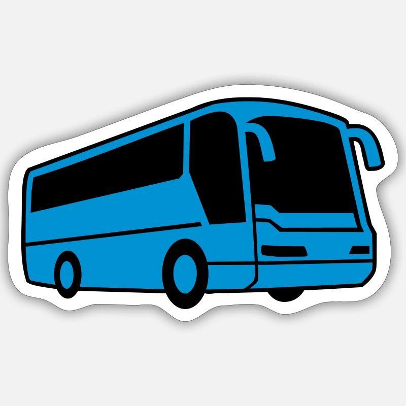 Bus - Sticker size S (10 x 10 cm) - white matte