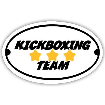 Kickboxen / Kickboxing / Kickboxer / Kick Boxing - Sticker Größe S (10 x 10 cm) - Mattweiß - Vorne