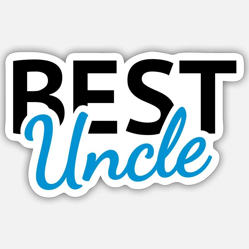 Best Uncle - Sticker taille S (10 x 10 cm) - blanc mat