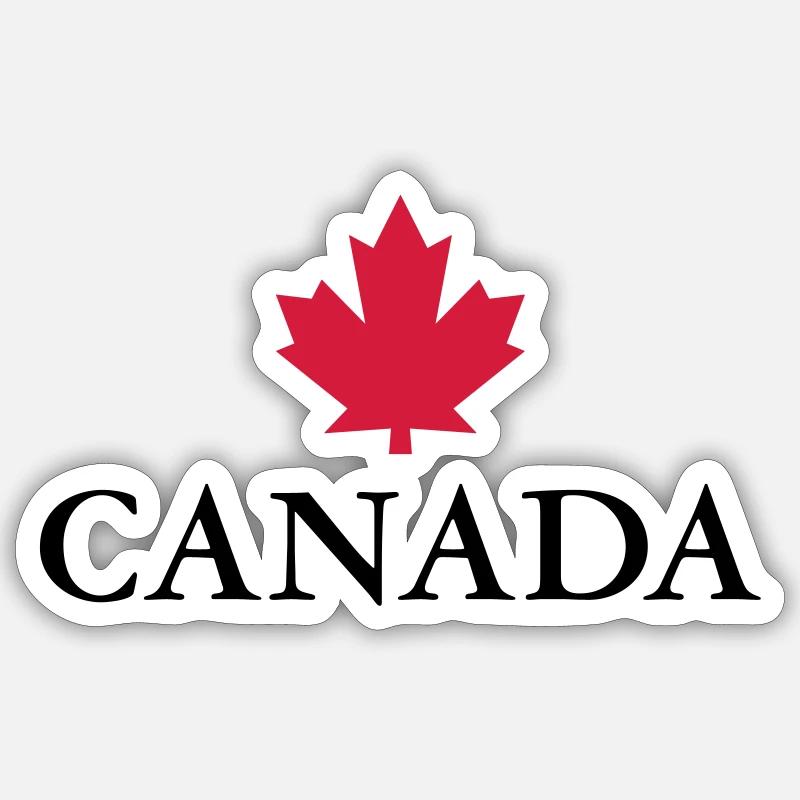 Canada Ottawa Ahorn Maple Leaf Kanada Amerika - Sticker Größe S (10 x 10 cm) - Mattweiß