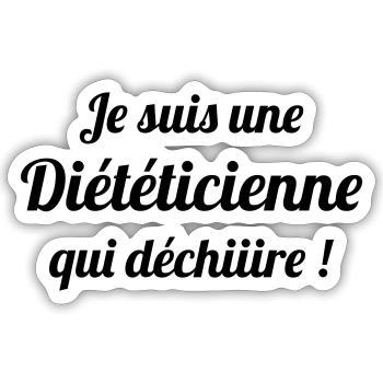 Diätassistent / Diätetik / Regime / Ernährung - Sticker Größe S (10 x 10 cm) - Mattweiß - Vorne