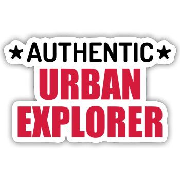 Urbex / Urban Exploration Explorer Cataphile - Sticker Größe S (10 x 10 cm) - Mattweiß - Vorne