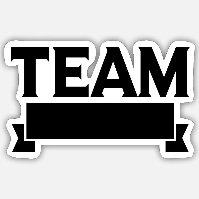 Team Banner - Sticker taille S (10 x 10 cm) - blanc mat