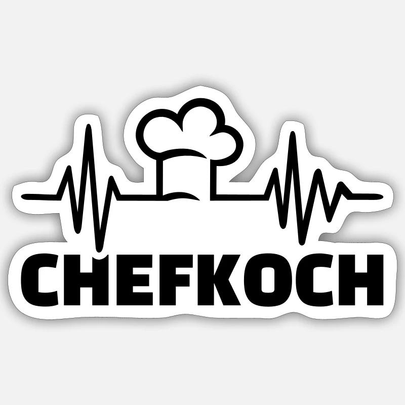 Chefkoch - Sticker Größe S (10 x 10 cm) - Mattweiß