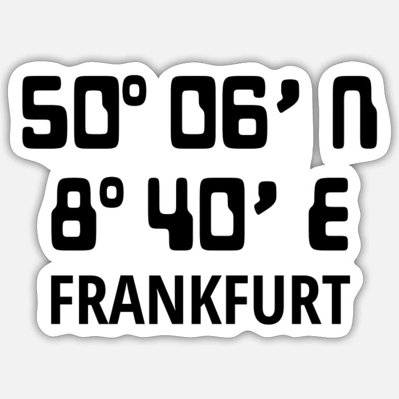 Francfort - Sticker taille S (10 x 10 cm) - blanc mat