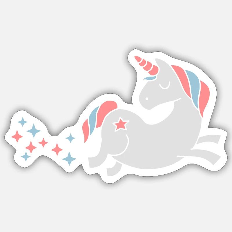 unicorn - Einhorn Sternenstaub Sticker Größe S (10 x 10 cm)