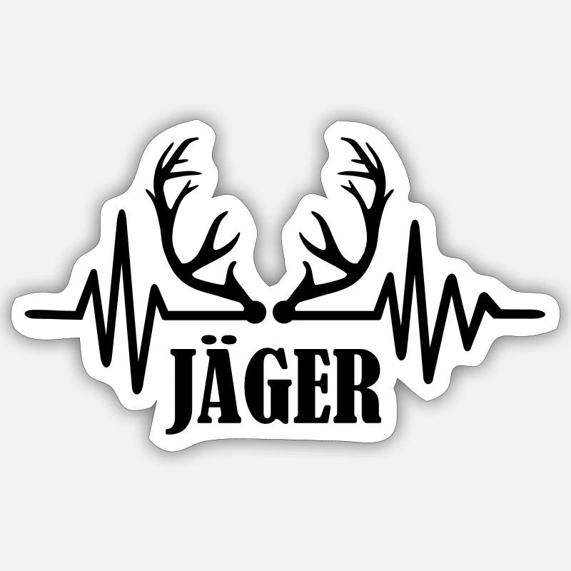 Jäger Sticker Größe S (10 x 10 cm)
